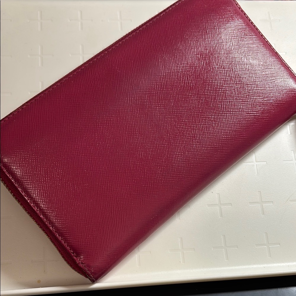 Prada Pink Bow Zip Around Wallet - Picture 3 of 9